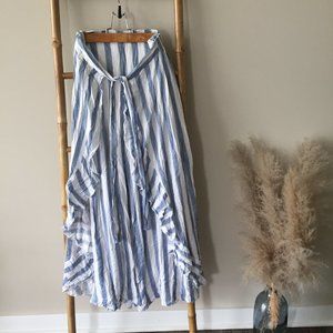 Simplee Stripped Ruffled Pants